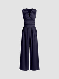 Laila | Chicer ärmelloser Jumpsuit - Navy