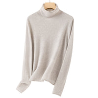 Damen Feiner Rollkragenpullover aus ultraleichtem Feinstrick mit schlanker Silhouette Nord Taschen - Haferkamel