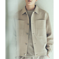Herren Boxy-Hemdjacke mit großformatigen aufgesetzten Brusttaschen Nord Taschen - Khaki