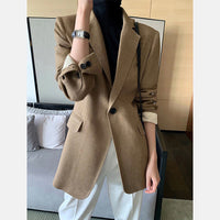DamenEleganter und bequemer Blazer Nord Taschen - Braun