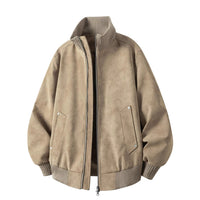 Herren-Bomberjacke mit langen Ärmeln und Taschen - Khaki