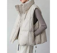 Damen Stylische gesteppte Weste Nord Taschen - Grau