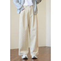 Damen Weit geschnittene Cordhose Nord Taschen - Beige