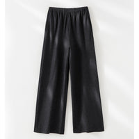 Damen Weite Feinstrick-Loungehose mit elastischem Bund Nord Taschen - Graue weite Hose
