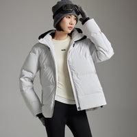 Damen Wattierte Winterjacke mit Kapuze, Thermo-Isolierung und winddichter Außenhülle Nord Taschen - Weiß