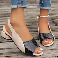 Lariss – Sandalen Mit Offener Spitze Und Fersenriemen - Schwarz
