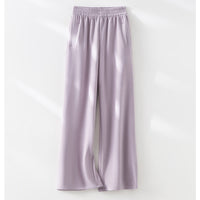 Damen weite Lounge-Hose mit elastischem Bund und Eingrifftaschen Nord Taschen - Lila Hose