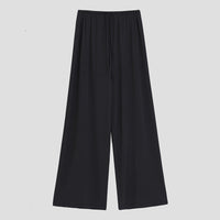 Damen Weite Relax-Hose aus seidigem Modal mit elastischem Bund und Tunnelzug Nord Taschen - Schwarz