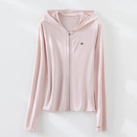 Damen Leichte Kapuzenjacke mit durchgehendem Reißverschluss, Slim‑Fit und Daumenloch Nord Taschen - Nebelrosa