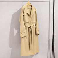 Damen Trenchcoat mit Bindegürtel und abnehmbarem Cape-Detail Nord Taschen - Sandfarben