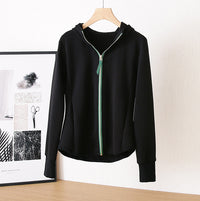 Damen Sportjacke mit Kapuze und Reißverschluss Nord Taschen - Schwarz