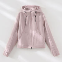 Damen Kapuzen-Softshelljacke mit Zwei-Wege-Reißverschluss und ergonomischer Schnitt Nord Taschen - Rosa Jacke