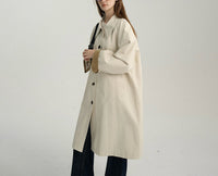 Damen Übergroßer City-Trenchcoat Nord Taschen - Aprikose