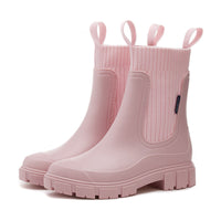 VALERIE | Klassische wasserdichte Chelsea-Stiefeletten - Pink