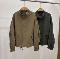 Damen Oversize Utility-Jacke mit Ballonärmeln und Kordelzug Nord Taschen - Kaffeebraun