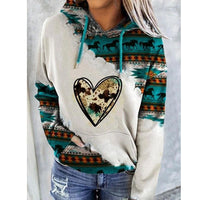 Damen Hoodie mit Kordelzug und Kängurutasche - Weiß C