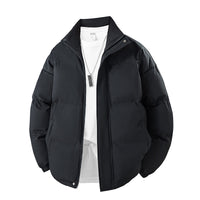 Herren Langarm Steppjacke mit Taschen - Schwarz