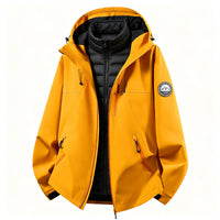 Damen Softshell-Outdoorjacke mit abnehmbarer Innenjacke - Sonnenorange