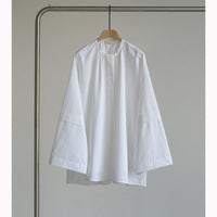 Damen Stylische Oversized-Bluse Nord Taschen - Weiß
