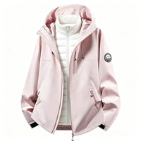 Damen Softshell-Outdoorjacke mit abnehmbarer Innenjacke - Altrosa