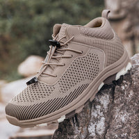 Herren Atmungsaktive Trail-Schuhe mit flexiblem Schnürsystem - Khaki