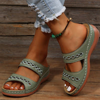 Damen Sandalen Gepolsterte Sohle Sommer Schuhe - Grün