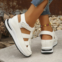 Damen Sandalen Orthopädischem Klettverschluss Sommer - Weiß