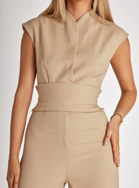 Eleganter Jumpsuit für Frauen - JADE - Braun
