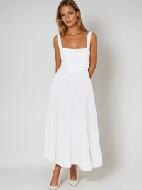 Scarlett Grace | Damen Elegantes Kleid – Leidenschaftlich Anmutiges Kleid - White