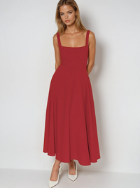 Scarlett Grace | Damen Elegantes Kleid – Leidenschaftlich Anmutiges Kleid - Red