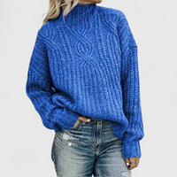 Emma | Damen Pullover elegant mit feinem Design - Blau