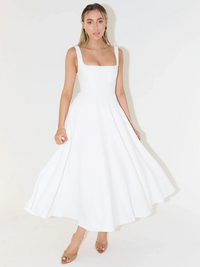 Grace | Elegantes Sommerkleid - Weiß