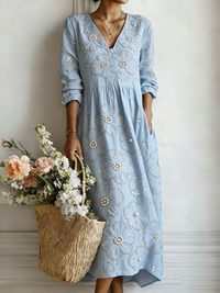 Mbavera - Kleid Mit Blumenmuster - Blau