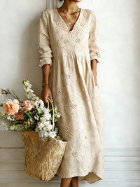 Mbavera - Kleid Mit Blumenmuster - Beige