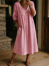 Zelmiraa – Midikleid Mit Seitentaschen - Rosa