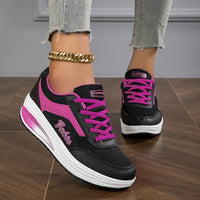 Almina - Damen Sneaker mit Schnürung und Gepolsterter Sohle - Lila