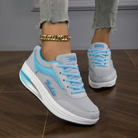 Almina - Damen Sneaker mit Schnürung und Gepolsterter Sohle - Grau