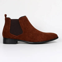 Orthopädische Herren Chelsea Boots mit Arch Support Knöchelhoch Komfortabler Pull-On Schuh - Braun