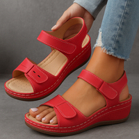 Orthopädische Keilsandalen für Damen – Bequem und Elegant für den Sommer - Rot (fast ausverkauft)