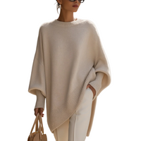 Roswitha | Damen Oversize Locker Strickpullover - Beige