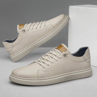 Hampus – Sneakers Aus Echtem Leder - Beige