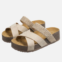 Olivia | Damen Plateau-Sandalen Geflochtene Riemen – Geflochten Plateau Sommer - Hemp Rope