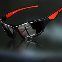 Polarisierte Sport Sonnenbrille UV Schutz Outdoor Aktivitäten - Schwarz Rot