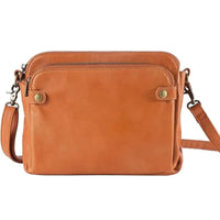 Praktische Damen-Schultertasche aus elegantem, strapazierfähigem Stoff - Braun