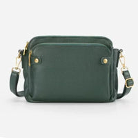 Praktische Damen-Schultertasche aus elegantem, strapazierfähigem Stoff - Grün