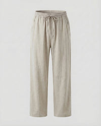Herren Leinenhose Tunnelzug - Beige