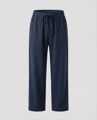 Herren Leinenhose Tunnelzug - Schwarz