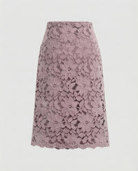 Tanja | Damen Floraler A-Linien Spitzenrock – Spitze Rock Blumen A-Linie 2026 - Fuchsia