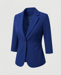 Waltraud | Damen Blazer Wiener Nähte – Blazer Nähte Detail Klassisch Büro 2026 - Blau