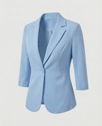 Waltraud | Damen Blazer Wiener Nähte – Blazer Nähte Detail Klassisch Büro 2026 - Hellblau